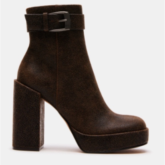 Ziva brown suede Steve Madden booties - Picture 1 of 5